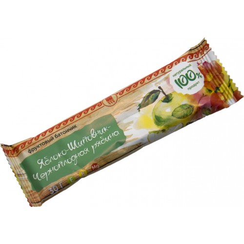 Купить Батончик фруктовый Яблоко-шиповник-черноплодная рябина  г. Новокузнецк  