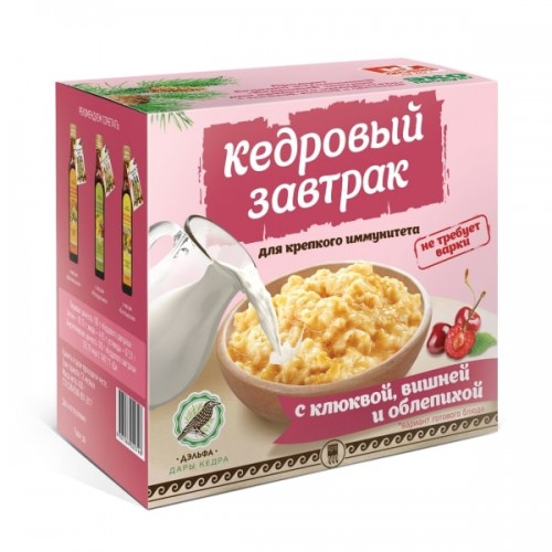 Купить Завтрак кедровый для крепкого иммунитета с клюквой, вишней и облепихой  г. Новокузнецк  