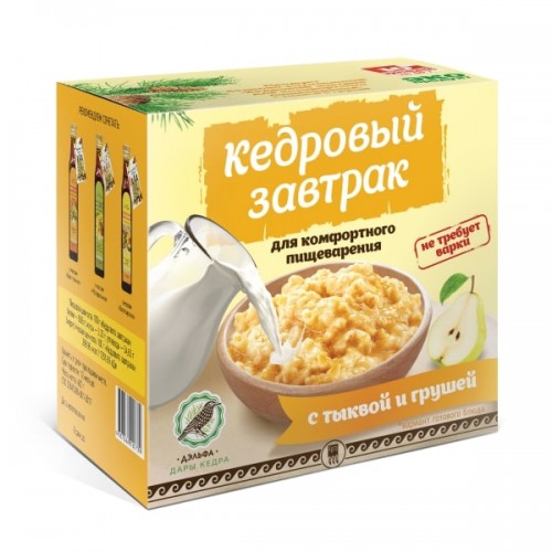Купить Завтрак кедровый для комфортного пищеварения с тыквой и грушей  г. Новокузнецк  